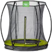 Exit Silhouette Trampolin ø183cm, mit Sicherheitsnetz, Bodentrampolin, Rund, für Kinder, Grün