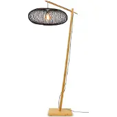 Konstsmide - Stehleuchte Cango - Bambus/Schwarz- 80x60x176cm für Wohnzimmer, Schlafzimmer