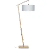 Good&Mojo - Stehleuchte Andes - Bambus/Hellgrau - 72x47x176cm für Wohnzimmer, Schlafzimmer