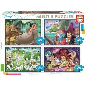Educa Puzzle Disney Aladdin, Jungle Book, Alicia, Peter Pan (380 pcs)