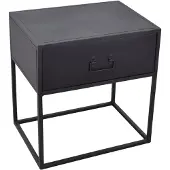 Loft42 | Nachttisch Djax Zwart Metaal 47x50x35 cm | NADUVI
