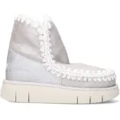 Mou für Damen. MU.FW531002B Lederstiefeletten Eskimo 18 bounce silber, gold (39), 5 bis 8 cm, Keine, Lässig