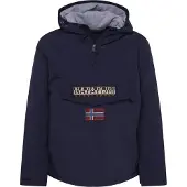 Napapijri Herren-Regenjacke Blau mit Kapuze und recycelten Materialien