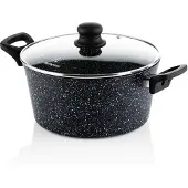 WESTINGHOUSE Kasserolle Black Marble – Antihaftbeschichtung – Induktion – Ø24 cm – Schwarz