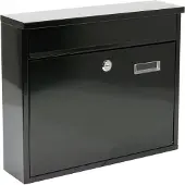 VOREL Briefkasten mit 2 Tasten - schwarz - 310x360x100 mm