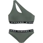 Elbsand Bustier-Bikini mit Markenschriftzügen in Kontrastfarbe