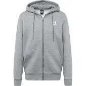 Under Armour Essential Fleece Kapuzenjacke Herren 012 - pitch gray medium heather/white XS