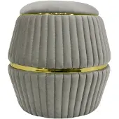 Underbar | Puff Doric beige Baumwolle 53x52x53 cm | NADUVI