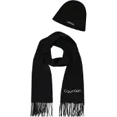 Calvin Klein Beanie- und Schal-Set Schwarz