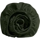 Yumeko Spannbettlaken Baumwollsatin 180x210 Grün - Eco, Bio & Fairtrade