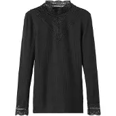 Name it Bluse - Noos - NkfNuri - Schwarz m. Spitze - - 6 Jahre (116) - Blusen
