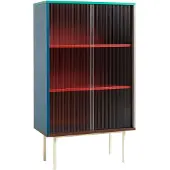 HAY Colour Cabinet Schrank mit Glastüren Hoch Mehrfarbig