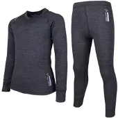 Lindberg Merino Thermounterwäsche JR Merinomix, Black Melange, 80