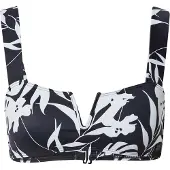 Roxy Triangel-Bikini-Top "Love The Cocoa", Damen, Gr. XL, schwarz-weiß (anthrazit surf trippin bico s), Obermaterial: 74% Nylon, 26% Elasthan., Bikini-Oberteile Triangel-Bikini-Top