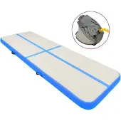 vidaXL Aufblasbare Gymnastikmatte mit Pumpe 500x100x20 cm PVC Blau