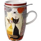 Goebel Teetasse mit Deckel und Sieb " Rosina Wachtmeister - Soffioni " in Bunt | Gr.: onesize