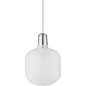 Normann Copenhagen Amp Pendelleuchte Small Matt/White - , Weiß, für Wohnzimmer, Glas