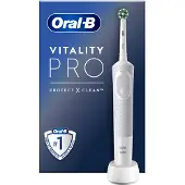 Oral-B Vitality PRO Cross Action White - Brosse à dents électrique rechargeable, 3 modes d 1 St Zahnbürste