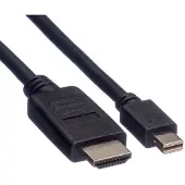 Roline Mini DisplayPort Kabel, Mini DP-HDTV, ST/ST, schwarz, 1,5 m
