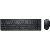 Dell Pro-Tastatur und -Maus – KM5221W - UK (QWERTY) - schwarz, Kabellos, RF Wireless, Plunger key switch, QWERTY, Schwarz, Maus enthalten