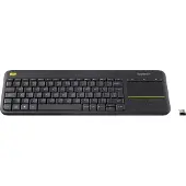 Logitech K400 Plus, Volle Größe (100%), Kabellos, RF Wireless, QWERTY, Schwarz