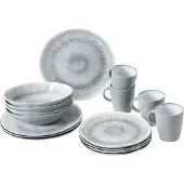 Brunner Pearl Geschirrset 16 teilig grau