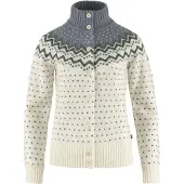 Fjällräven Jacke Ovik Knit Cardigan Chalk White-Flint Grey Damen-L