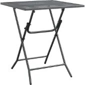 vidaXL Gartentisch 60x60x72 cm Streckmetall Anthrazit