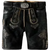 Stockerpoint Lederhose "Bertl" in graphit gespeckt | Gr.: 62