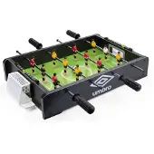 24hShop Tischfußball - Tischmodell - mit 12 Spielern - Inkl. 2 Mini-Fußbälle - Tischfußballspiel - Schwarz