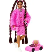 Barbie Extra Puppe mit 1980s Logo (brünett)