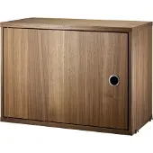 String System Hängeschrank mit Schwingtür Walnuss natur 58/42/30