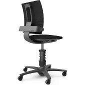 Aeris – Impulsmöbel AERIS 3DEE - Swopper Standard Mikrofaser Gestell Schwarz Schwarz