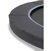 Exit Dynamic Trampolin ø366cm, mit Freezone Sicherheitsfliesen, Bodentrampolin, Rund, für Kinder, Schwarz