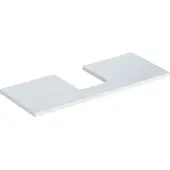 Geberit Waschtisch-Platte One 120x3x47cm, w/l hochgl., Ausschn mit.