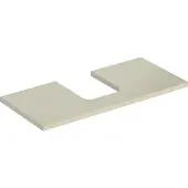 Geberit ONE Waschtischplatte, Ausschnitt mittig, für Aufsatzwaschtisch Schalenform, 105x3x47cm, 505.274.00.4, Farbe: sand-grau lackiert hochglänzend