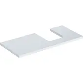 Geberit Waschtisch-Platte One 105x3x47cm, w/lack. hochgl., Ausschn re