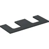 Geberit Waschtisch-Platte One 120x3x47cm, lava/lackiert m, AS 2-fach