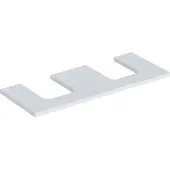Geberit ONE Waschtischplatte, Ausschnitt 2-fach, für Aufsatzwaschtisch Schalenform, 120x3x47cm, 505.335.00.2