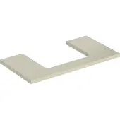 Geberit Waschtisch-Platte One 90x3x47cm, sand-grau/l hg, Ausschn mit.