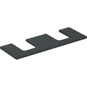 Geberit Waschtisch-Platte One 135x3x47cm, lava/lackiert m, AS 2-fach