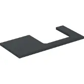 Geberit ONE Waschtischplatte, Ausschnitt rechts, 105x3x47 cm, 505.324.00.3, Farbe: lava lackiert matt