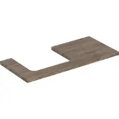 Geberit Waschtisch-Platte One 105x3x47cm, N hick./Mela Holz, AS li