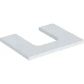 Geberit ONE Waschtischplatte, Ausschnitt mittig, für Aufsatzwaschtisch Schalenform, 60x3x47cm, 505.271.00.2, Farbe: weiß lackiert matt