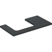 Geberit ONE Waschtischplatte, Ausschnitt links, für Aufsatzwaschtisch, 90x3x47cm, 505.303.00.3, Farbe: lava lackiert matt