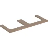 Geberit ONE Waschtischplatte, Ausschnitt 2-fach, für Aufsatzwaschtisch, 120x3x47cm, 505.345.00.5, Farbe: Eiche / Melamin Holzstruktur