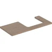 Geberit ONE Waschtischplatte, Ausschnitt rechts, 105x3x47 cm, 505.324.00.5, Farbe: Eiche / Melamin Holzstruktur