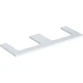 Geberit ONE Waschtischplatte, Ausschnitt 2-fach, für Aufsatzwaschtisch, 135x3x47cm, 505.286.00.1, Farbe: weiß lackiert hochglänzend