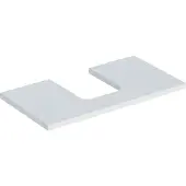 Geberit ONE Waschtischplatte, Ausschnitt mittig, für Aufsatzwaschtisch Schalenform, 90x3x47cm, 505.273.00.2, Farbe: weiß lackiert matt