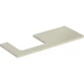 Geberit ONE Waschtischplatte, Ausschnitt links, für Aufsatzwaschtisch, 120x3x47cm, 505.305.00.4, Farbe: sand-grau lackiert hochglänzend
